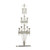 55.75" White Vintage Style Wall Mount Candle Holder - IMAGE 4