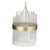 27.5" Gold and Clear Sleek Vintage Hanging Chandelier - IMAGE 2