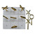 Tic Tac Toe Decorative Marble Tabletop Game - 6.25" - White and Gold - IMAGE 2