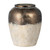 16" Bronze and Beige Large Ceramic Wide Mouth Candia Vase - IMAGE 1