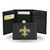 4" Black and Brown NFL New Orleans Saints Embroidered Trifold Wallet - IMAGE 1