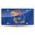 12" Blue and Yellow College Kansas Jayhawks Tag - IMAGE 1