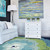 8’ x 10’ Blue and Green Watercolor Blossom Indoor/Outdoor Area Rug - IMAGE 2