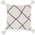 20" Linen White and Gray Geometric Square Throw Pillow Cover with Knife Edge - IMAGE 1