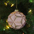 4" Pink and Gold Round 3D Geometric Glass Christmas Ornament - IMAGE 2