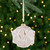 3D Geometric Glass Christmas Ornament - 4" - White and Gold - IMAGE 1