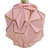4" Pink and Gold Round 3D Geometric Glass Christmas Ornament - IMAGE 3