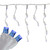 Set of 70 Blue LED Wide Angle Icicle Christmas Lights - 6ft White Wire - IMAGE 3