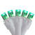 Set of 70 Green LED Wide Angle Icicle Christmas Lights - 6ft White Wire - IMAGE 2