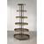 67" Burnished Gold Finish Six Tier Oval Display Tower Shelf - IMAGE 3