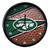 11.5" Green and Brown NFL New York Jets Wall Clock - IMAGE 1