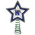 10" Lighted Blue and Green Star NCAA Memphis Tigers Christmas Tree Topper - IMAGE 1