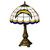 19.5" Yellow and Blue NFL Los Angeles Chargers Tiffany Table Lamp - IMAGE 1