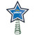 10" Lighted Blue and White Star NFL Los Angeles Chargers Mosaic Christmas Tree Topper - IMAGE 1