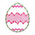 17" Lighted Green with Pink Chevron Stripe Easter Egg Window Silhouette - IMAGE 2