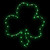 Lighted St. Patrick's Day Irish Shamrock Window Silhouette - 17" - IMAGE 1