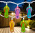 Flip Flops Indoor Outdoor Patio Light Set - Multicolor - 7.25' White Wire - 10ct - IMAGE 1