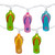 Flip Flops Indoor Outdoor Patio Light Set - Multicolor - 7.25' White Wire - 10ct - IMAGE 2