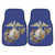 Set of 2 Yellow and Violet United States Marine Corps Car Mats 17" x 27" - IMAGE 1