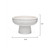 Round Ceramic Garden Pedestal Bowl - 14.5" - White - IMAGE 5