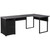 78.75" Black and Gray Contemporary L-Shaped Computer Desk - IMAGE 1