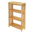 42" Natural Elegant Mission Tall Rectangular 4-Tier Folding Shelf - IMAGE 1