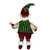 13" Burgundy and Gold Festive Chubby Christmas Elf With Bells - IMAGE 4