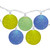 LED Globe Patio Light Set - Multicolor - 7.5' White Wire - 10ct - IMAGE 1