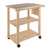 Wooden Kitchen Utility Cart with Wheels - 33" - Beige - IMAGE 2