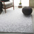 9' x 12.75' Distressed Gray and White Hand Carved Rectangular Area Throw Rug - IMAGE 2