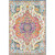3'11" x 5'7" Orange and Blue Persian Design Rectangular Machine Woven Area Rug - IMAGE 1