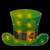 12.5" LED Lighted Irish St. Patrick's Day Leprechaun Hat Window Silhouette with Timer - IMAGE 1