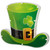 12.5" LED Lighted Irish St. Patrick's Day Leprechaun Hat Window Silhouette with Timer - IMAGE 4