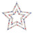 Lighted Patriotic Star Window Silhouette Decoration - 17" - Red, White and Blue - IMAGE 2
