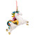 Plush Leaping Rainbow Unicorn Christmas Ornament - 6.5" - IMAGE 2