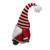 15" Red and White Gnome with Striped Hat and Beard Christmas Decoration - IMAGE 2