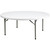 71" White Round Contemporary Outdoor Furniture Patio Folding Table - IMAGE 1