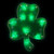 Lighted Green Shamrock St. Patrick's Day Window Silhouette - 14" - Green LED Lights - IMAGE 1