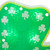 Lighted Green Shamrock St. Patrick's Day Window Silhouette - 14" - Green LED Lights