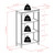 3-Tier Wooden Storage Shelf - 43" - Espresso Finish