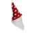 Santa Gnome with Polka Dot Hat Christmas Decoration - 5" - Red and White - IMAGE 2