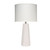 32” Cream White Ceramic Geometric Shape High Rise Table Lamp - IMAGE 1