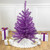 Metallic Purple Tinsel Artificial Christmas Tree - 3' - Unlit - IMAGE 1