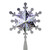 9.25'' Lighted White and Blue Rotating Snowflake Christmas Tree Topper - Clear LED Lights - IMAGE 1