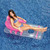 66" Inflatable Pink and Clear Classic Swimming Pool Lounge Chair - IMAGE 2