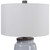 28" Crackle Glaze White and Gray Ceramic Table Lamp with Round Hardback Shade - IMAGE 6