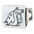 4" Stainless Steel and Black NCAA Washington State Cougars Hitch Cover - IMAGE 1