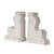 Weathered Scrollwork Bookends - 16" - White - Set of 2 - IMAGE 1