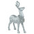 10.75" Silver Reindeer Glittered Christmas Tabletop Decoration - IMAGE 3