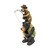 13" Dog and Bear Fishing Together Outdoor Garden Statue - IMAGE 1
